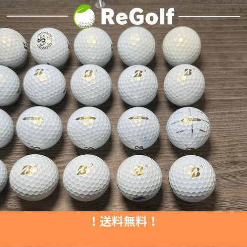 【中古】 ロストボール ブリヂストン スーパー ストレート パール 2021年モデル 20球 Cランク ゴルフボール リゴルフ