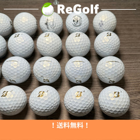 【中古】 ロストボール ブリヂストン スーパー ストレート パール 2019年モデル 20球 ACランク ゴルフボール リゴルフ