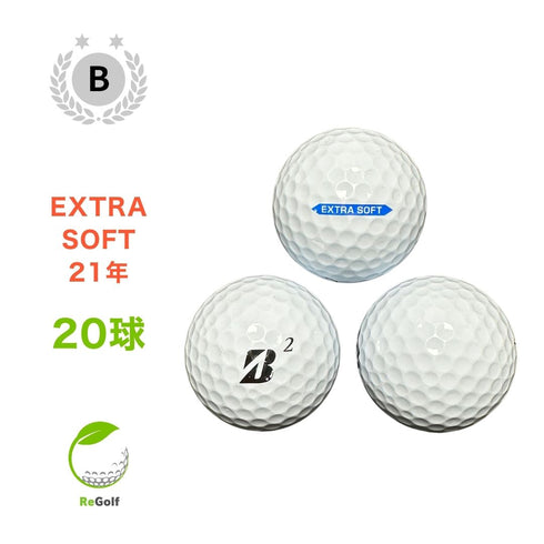 【中古】 ロストボール ブリヂストン エクストラソフト ホワイト 2021年モデル 20球 Bランク ゴルフボール リゴルフ