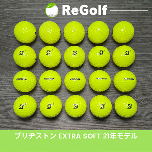 【中古】 ブリヂストン エクストラソフト イエロー 2021年モデル 20球 Aランク ゴルフボール リゴルフ