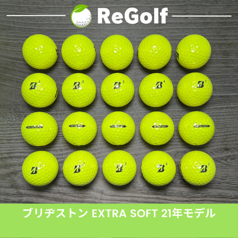 【中古】 ロストボール ブリヂストン エクストラソフト イエロー 2021年モデル 20球 Bランク ゴルフボール リゴルフ