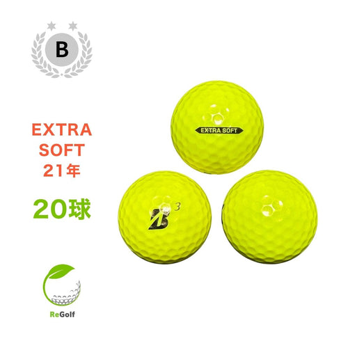【中古】 ロストボール ブリヂストン エクストラソフト イエロー 2021年モデル 20球 Bランク ゴルフボール リゴルフ