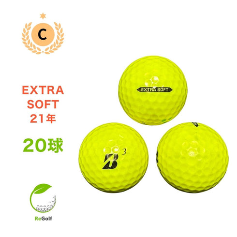 【中古】 ロストボール ブリヂストン エクストラソフト イエロー 2021年モデル 20球 Cランク ゴルフボール リゴルフ