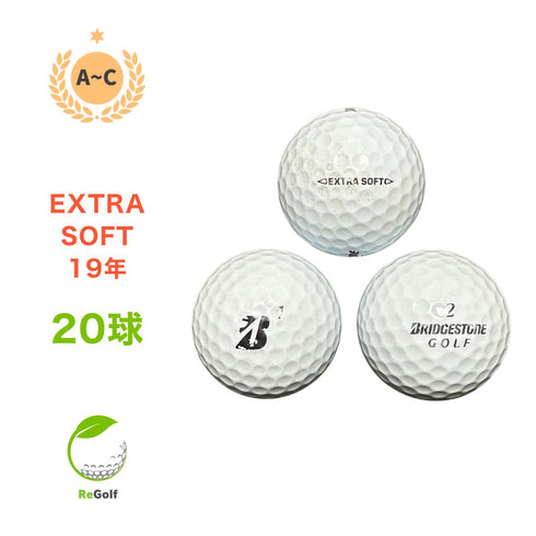 【中古】 ロストボール ブリヂストン エクストラソフト ホワイト 2019年モデル 20球 ACランク ゴルフボール リゴルフ