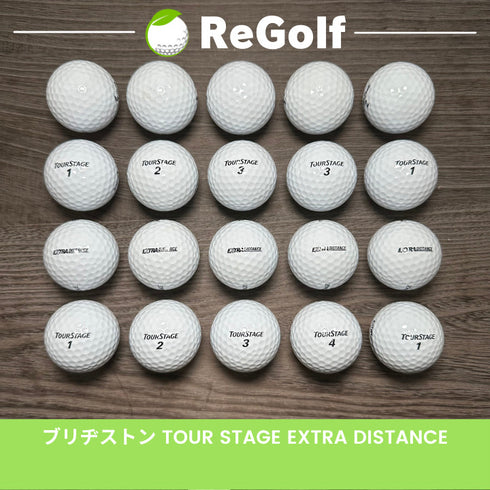 【中古】 ロストボール ブリヂストン ツアーステージ エクストラディスタンス ホワイト 20球 Aランク ゴルフボール リゴルフ