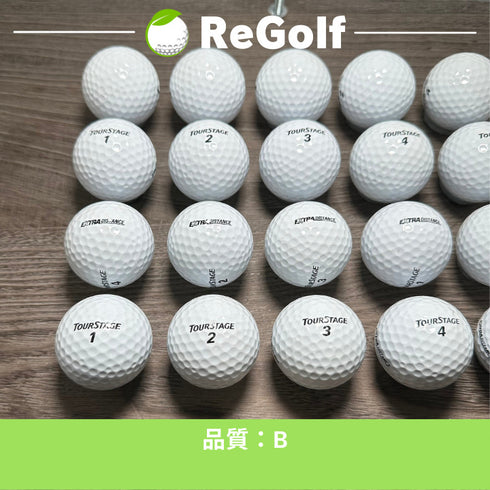 【中古】 ロストボール ブリヂストン ツアーステージ エクストラディスタンス ホワイト 20球 Bランク ゴルフボール リゴルフ