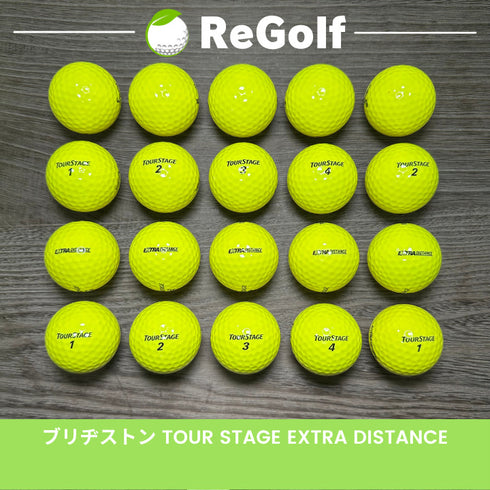 【中古】 ロストボール ブリヂストン ツアーステージ エクストラディスタンス イエロー 20球 Aランク ゴルフボール リゴルフ
