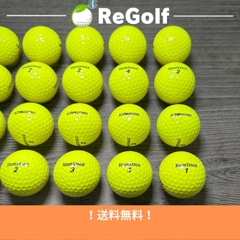 【中古】 ロストボール ブリヂストン ツアーステージ エクストラディスタンス イエロー 20球 Aランク ゴルフボール リゴルフ