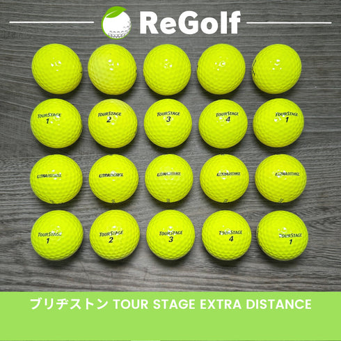 【中古】 ロストボール ブリヂストン ツアーステージ エクストラディスタンス イエロー 20球 Bランク ゴルフボール リゴルフ