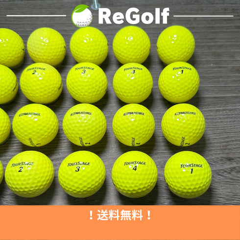 【中古】 ロストボール ブリヂストン ツアーステージ エクストラディスタンス イエロー 20球 Bランク ゴルフボール リゴルフ
