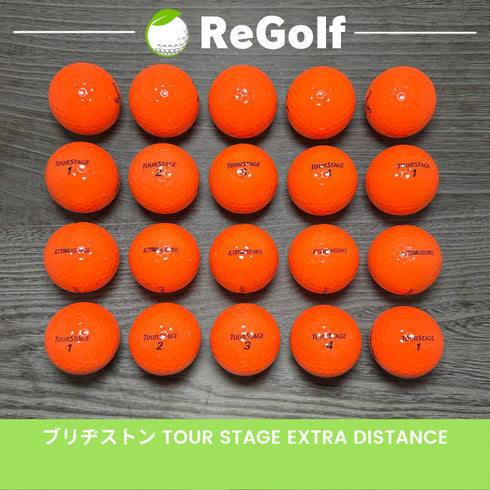 【中古】 ロストボール ブリヂストン ツアーステージ エクストラディスタンス オレンジ 20球 Aランク ゴルフボール リゴルフ