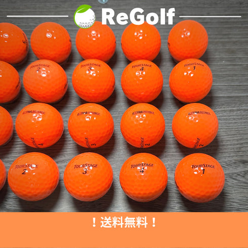 【中古】 ロストボール ブリヂストン ツアーステージ エクストラディスタンス オレンジ 20球 Aランク ゴルフボール リゴルフ
