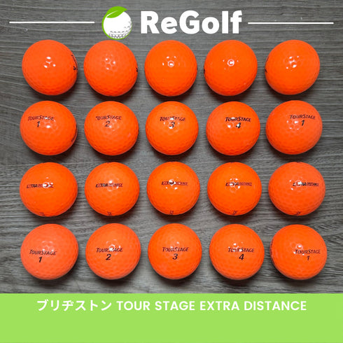 【中古】 ロストボール ブリヂストン ツアーステージ エクストラディスタンス オレンジ 20球 Cランク ゴルフボール リゴルフ