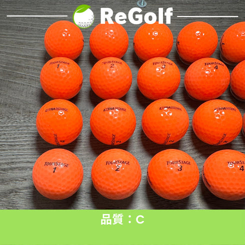 【中古】 ロストボール ブリヂストン ツアーステージ エクストラディスタンス オレンジ 20球 Cランク ゴルフボール リゴルフ