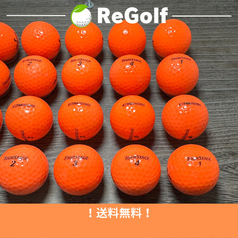 【中古】 ロストボール ブリヂストン ツアーステージ エクストラディスタンス オレンジ 20球 Cランク ゴルフボール リゴルフ