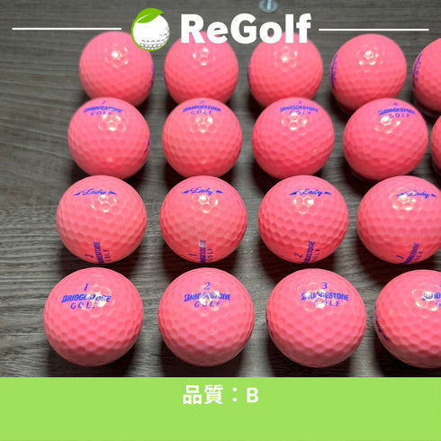 【中古】 ロストボール ブリヂストン LADY レディ ピンク 20球 Bランク ゴルフボール リゴルフ