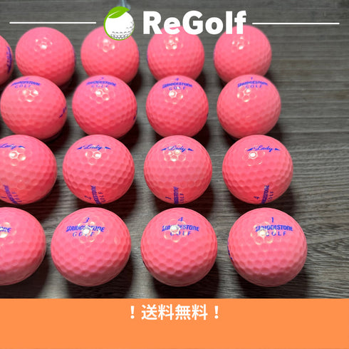【中古】 ロストボール ブリヂストン LADY レディ ピンク 20球 Bランク ゴルフボール リゴルフ