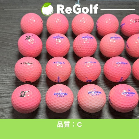 【中古】 ロストボール ブリヂストン LADY レディ ピンク 年式混合 20球 Cランク ゴルフボール リゴルフ
