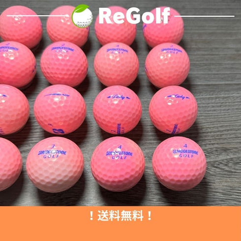 【中古】 ロストボール ブリヂストン LADY レディ ピンク 年式混合 20球 Cランク ゴルフボール リゴルフ