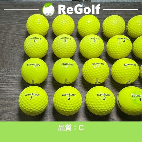 【中古】 ロストボール ブリヂストン ツアーステージ エクストラディスタンス イエロー 20球 Cランク ゴルフボール リゴルフ