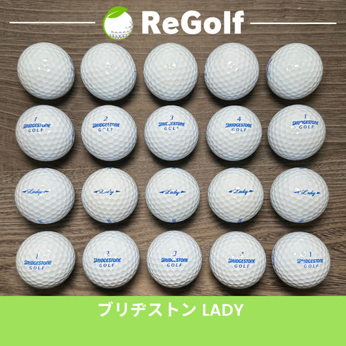 【中古】 ロストボール ブリヂストン LADY レディ ホワイト 20球 Aランク ゴルフボール リゴルフ