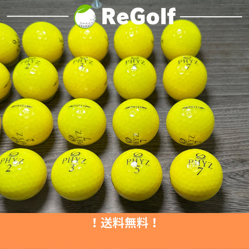 【中古】 ロストボール ブリヂストン PHYZ ファイズ ファイブ イエロー 20球 Aランク ゴルフボール リゴルフ