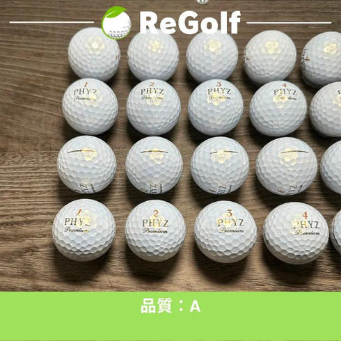 【中古】 ロストボール ブリヂストン PHYZ ファイズ プレミアム ゴールドパール 20球 Aランク ゴルフボール リゴルフ