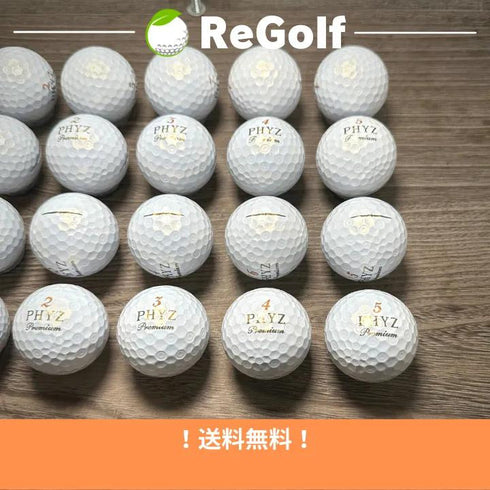 【中古】 ロストボール ブリヂストン PHYZ ファイズ プレミアム ゴールドパール 20球 Aランク ゴルフボール リゴルフ