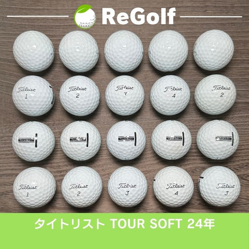 【中古】 ロストボール タイトリスト ツアーソフト ホワイト 2024年モデル 20球 Bランク ゴルフボール リゴルフ