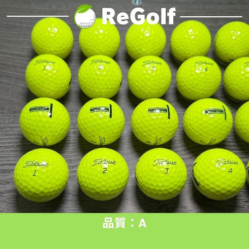 【中古】 ロストボール タイトリスト ツアーソフト イエロー 2024年モデル 20球 Aランク ゴルフボール リゴルフ