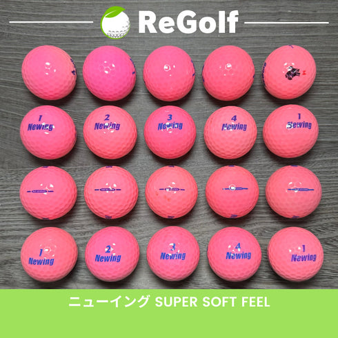 【中古】 ロストボール ブリヂストン ニューイング スーパーソフトフィール ピンク 20球 ACランク ゴルフボール リゴルフ