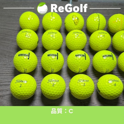 【中古】 ロストボール タイトリスト ツアーソフト イエロー 2024年モデル 20球 Cランク ゴルフボール リゴルフ