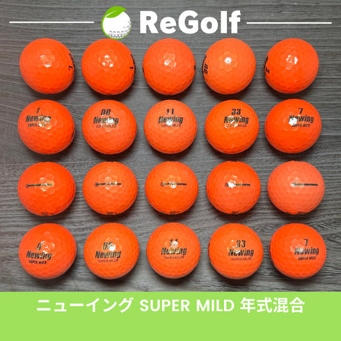 【中古】 ロストボール ブリヂストン ニューイング スーパーマイルド オレンジ 年式混合 20球 ACランク ゴルフボール リゴルフ