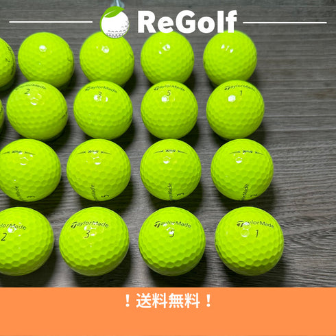 【中古】 ロストボール テーラーメイド TP5 イエロー 2021年モデル 20球 Aランク ゴルフボール リゴルフ