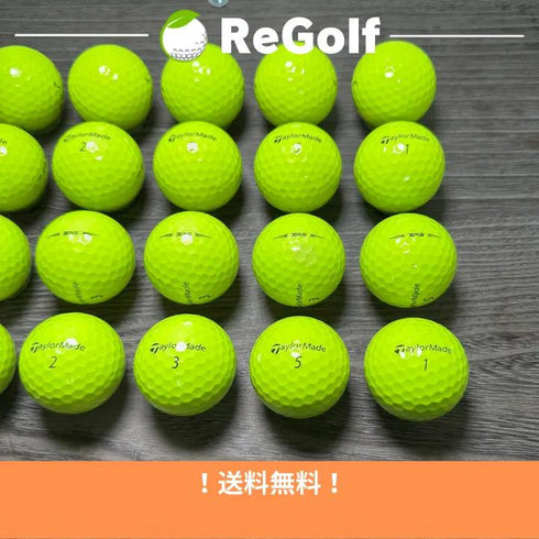 【中古】 ロストボール テーラーメイド TP5 イエロー 2021年モデル 20球 Bランク ゴルフボール リゴルフ