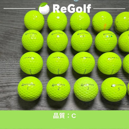 【中古】 ロストボール テーラーメイド TP5 イエロー 2021年モデル 20球 Cランク ゴルフボール リゴルフ