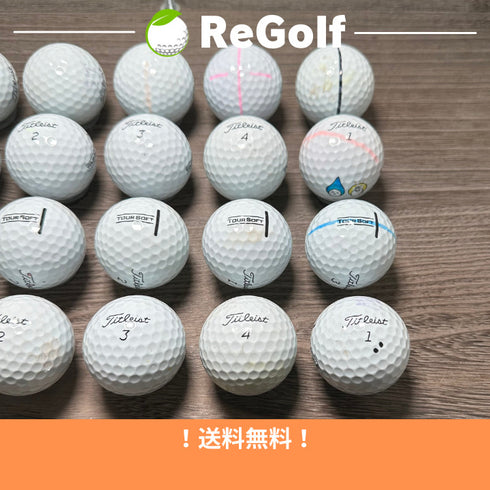 【中古】 ロストボール タイトリスト ツアーソフト ホワイト 2022年モデル 20球 Cランク ゴルフボール リゴルフ