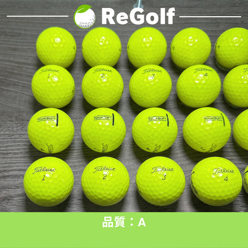 【中古】 ロストボール タイトリスト ツアーソフト イエロー 2022年モデル 20球 Aランク ゴルフボール リゴルフ