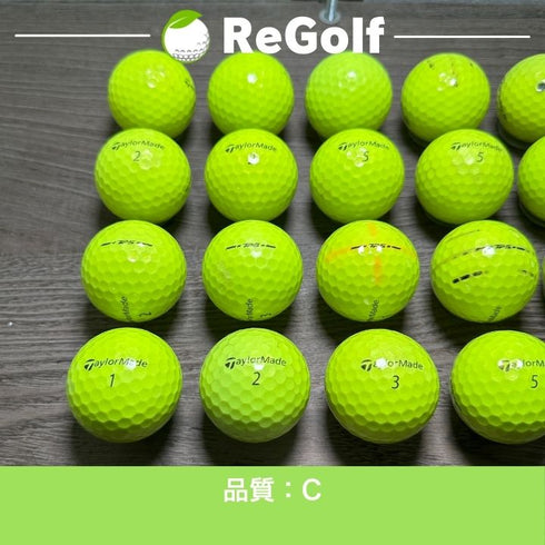 【中古】 ロストボール テーラーメイド TP5 イエロー 2024年 20球 Cランク ゴルフボール リゴルフ