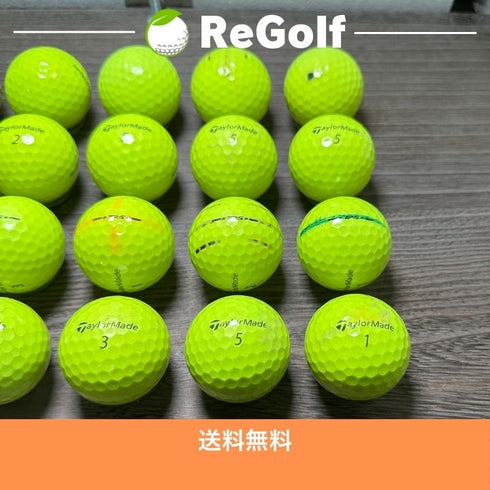 【中古】 ロストボール テーラーメイド TP5 イエロー 2024年 20球 Cランク ゴルフボール リゴルフ