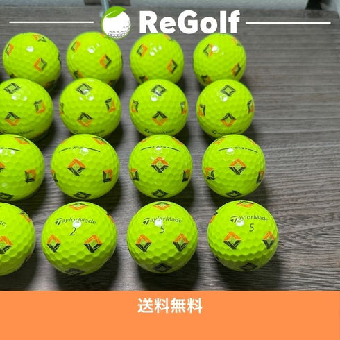 【中古】 ロストボール テーラーメイド TP5 Pix イエロー 2024年モデル 20球 Aランク ゴルフボール リゴルフ