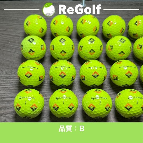 【中古】 ロストボール テーラーメイド TP5 Pix 2024年モデル イエロー 20球 Bランク ゴルフボール リゴルフ