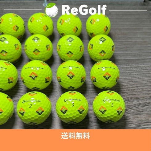 【中古】 ロストボール テーラーメイド TP5 Pix 2024年モデル イエロー 20球 Bランク ゴルフボール リゴルフ