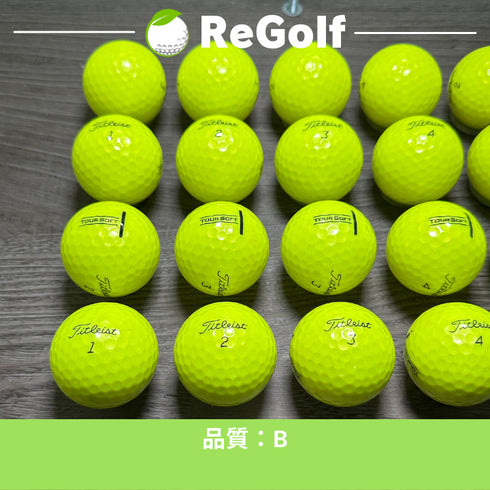 【中古】 ロストボール タイトリスト ツアーソフト イエロー 2022年モデル 20球 Bランク ゴルフボール リゴルフ