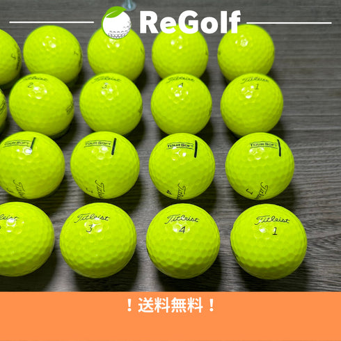 【中古】 ロストボール タイトリスト ツアーソフト イエロー 2022年モデル 20球 Bランク ゴルフボール リゴルフ