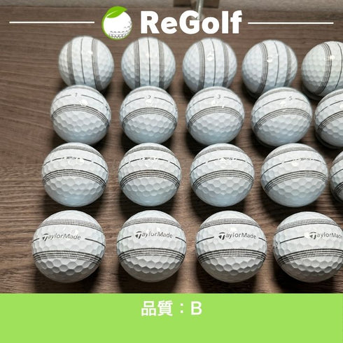 【中古】 ロストボール テーラーメイド TP5 ストライプ 2024年モデル ホワイト 20球 Bランク ゴルフボール リゴルフ