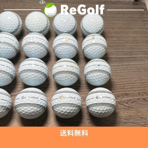 【中古】 ロストボール テーラーメイド TP5 ストライプ 2024年モデル ホワイト 20球 Cランク ゴルフボール リゴルフ