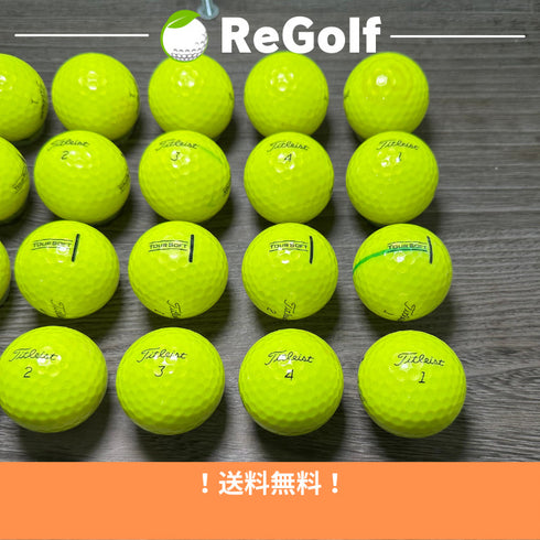 【中古】 ロストボール タイトリスト ツアーソフト イエロー 2022年モデル 20球 Cランク ゴルフボール リゴルフ