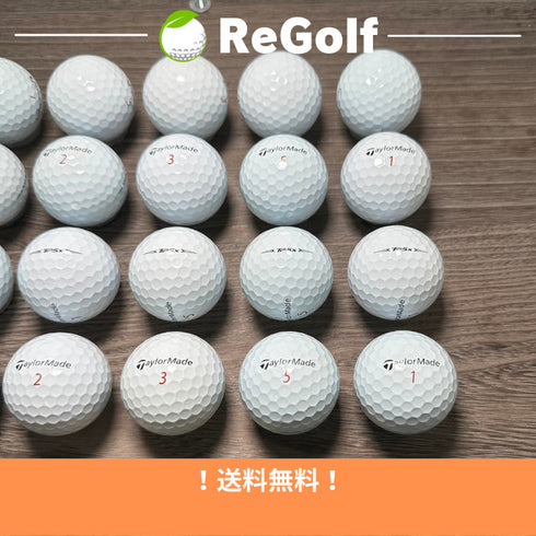 【中古】 ロストボール テーラーメイド TP5x ホワイト 2021年モデル 20球 Bランク ゴルフボール リゴルフ