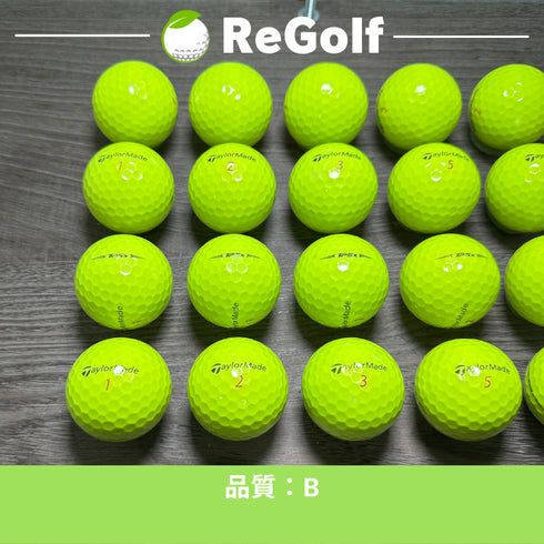 【中古】 ロストボール テーラーメイド TP5x イエロー 2021年モデル 20球 Bランク ゴルフボール リゴルフ
